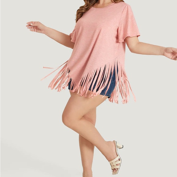 Bloom Chic Fringe Tee - Picture 4 of 6